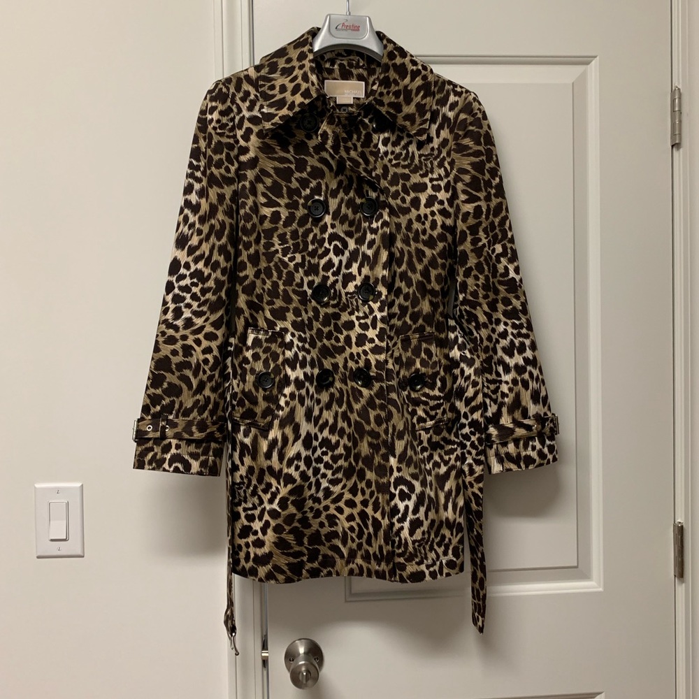 MICHAEL Michael Kors Leopard Trench Coat